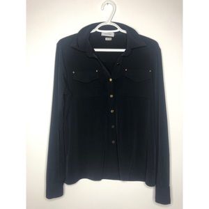 Calvin Klein stretchy black blouse